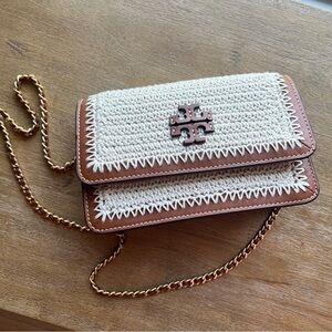 Tory Burch Brown and Cream Crossbody Bag